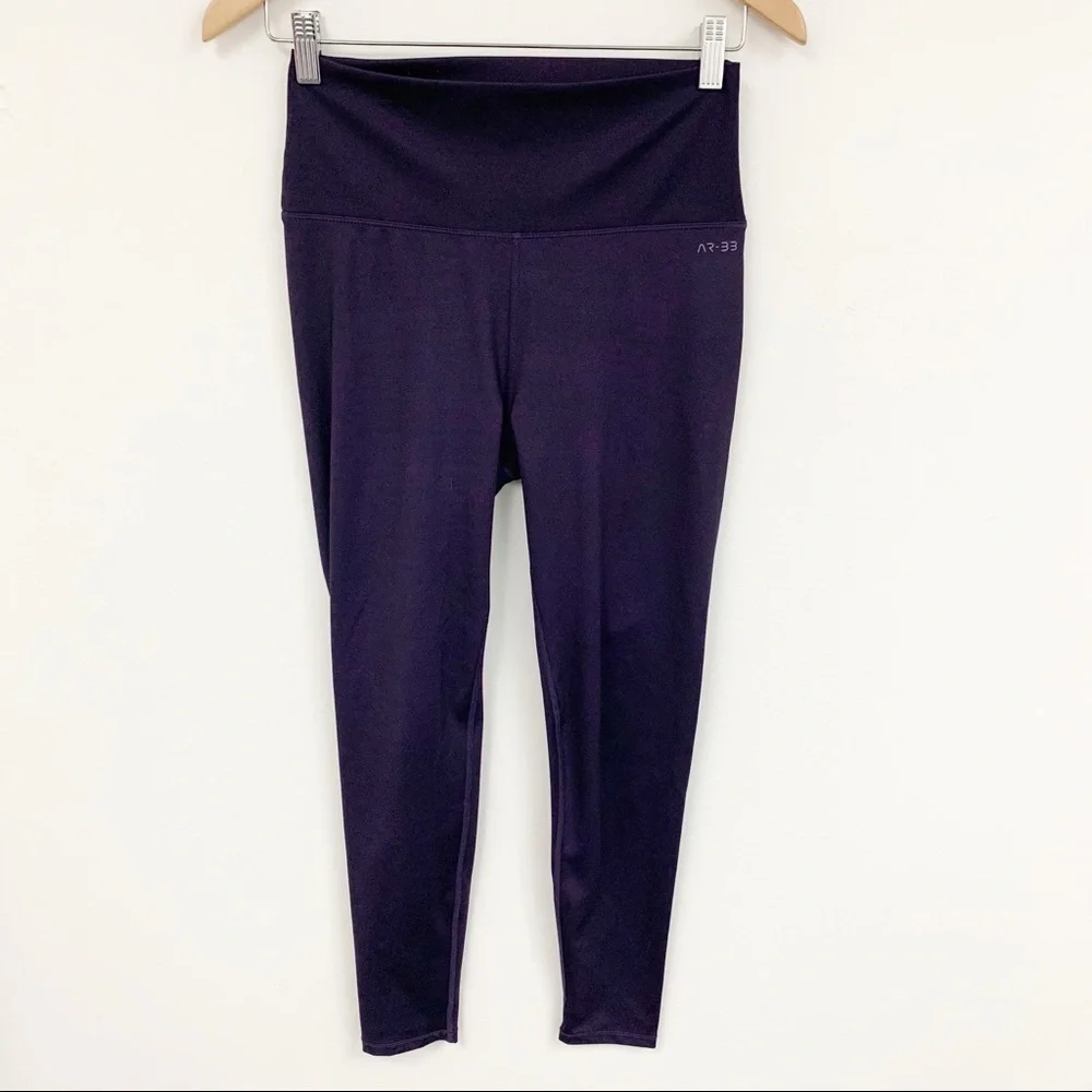AR-33 Womens Purple High Waist Leggings sz M - Picture 2 of 11